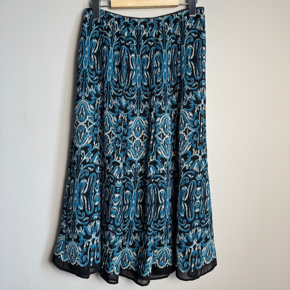 JM Collection Petites Boho Elastic Waist Pull-On Lined‎ Midi Skirt 4P Wimsigoth